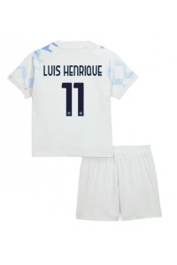 Inter Milan Luis Henrique #11 Jalkapallovaatteet Lasten Vieraspeliasu 2025-26 Lyhythihainen (+ Lyhyet housut)